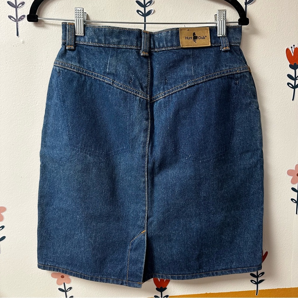 Vintage Hunt Club Denim Blue Pencil Skirt - Picture 7 of 8